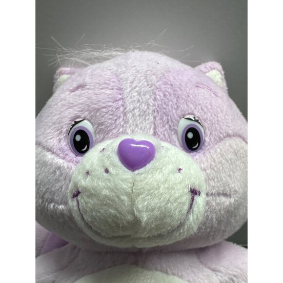 Care Bears Bright Heart Raccoon Purple Plush Toy 2004 Edition 10" Soft Cuddly St - Picture 2 of 8